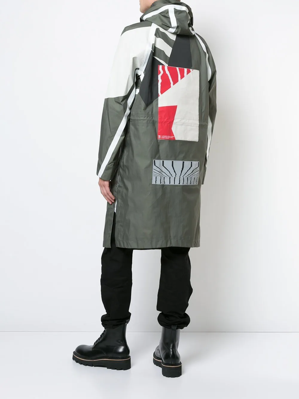 Graphic Print Hooded Coat