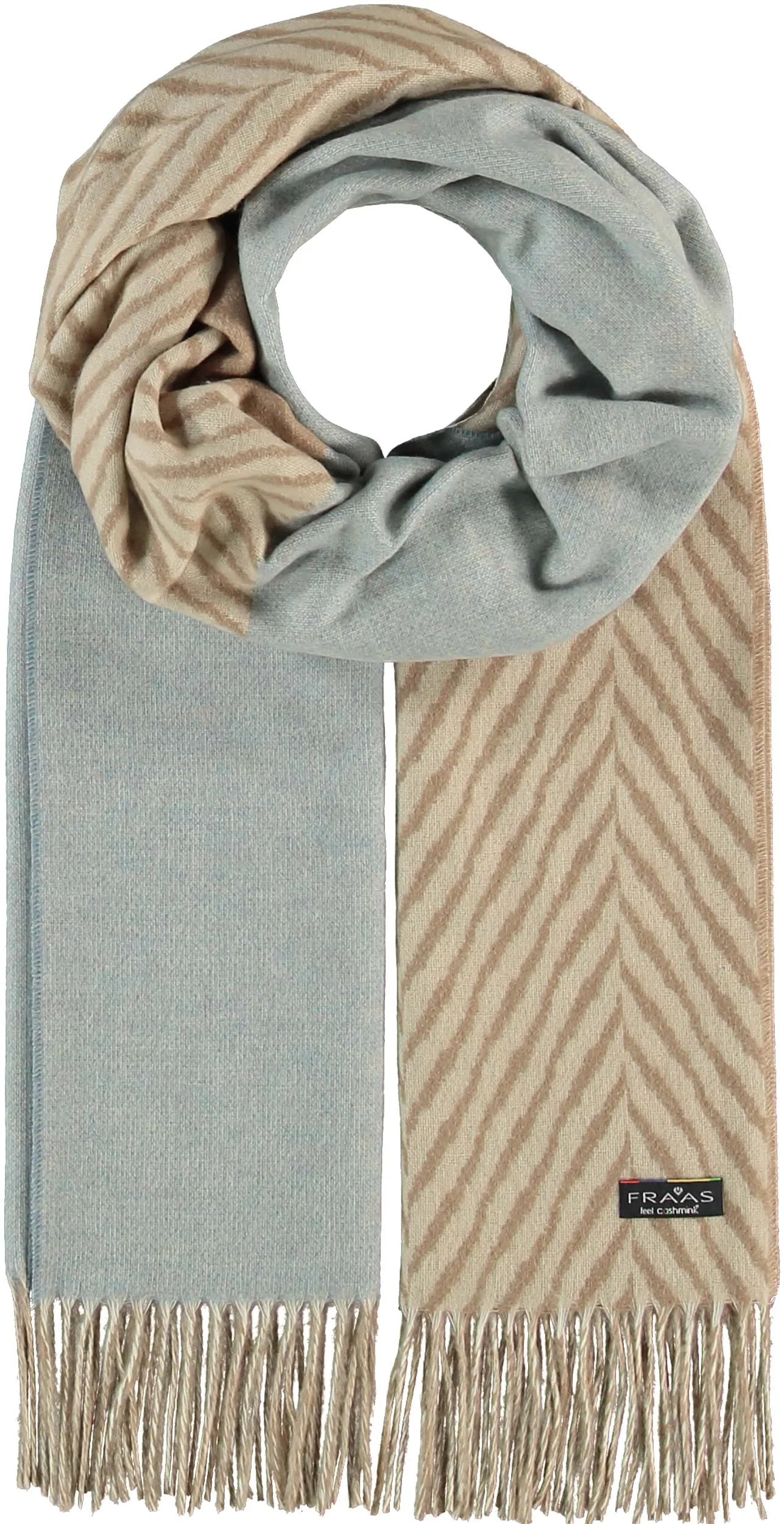 Herringbone Double Face Scarf -Grey