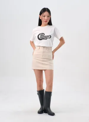 High Waist Mini Skirt IL310