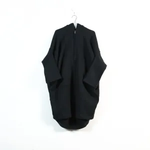 hooded cocoon coat