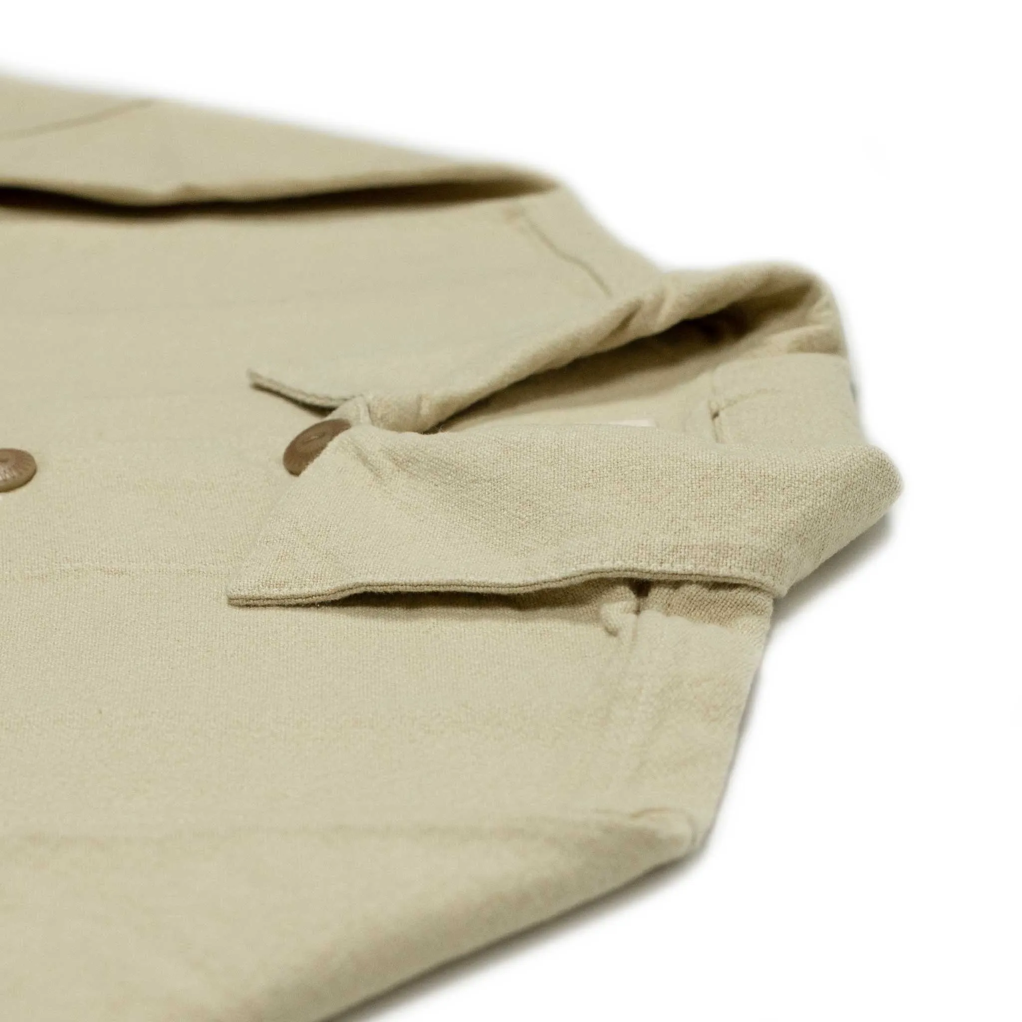 Hunting jacket in natural rustic cotton/linen canvas