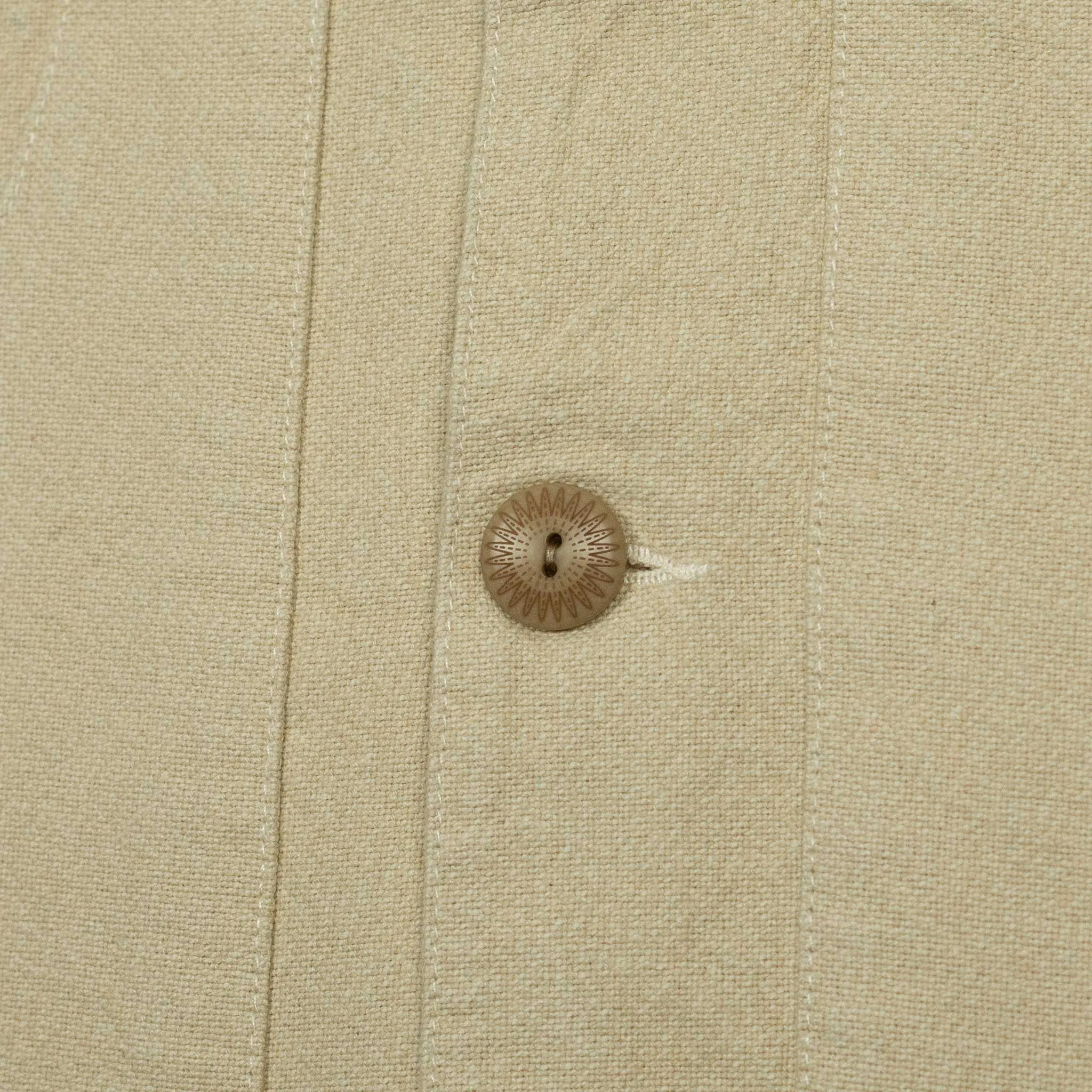 Hunting jacket in natural rustic cotton/linen canvas