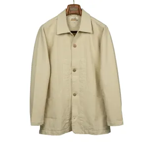 Hunting jacket in natural rustic cotton/linen canvas