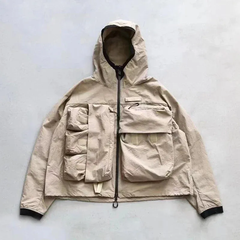 Japanese CMF Multi Pocket Waterproof Hooded Coat Outerwear