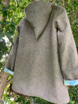 Ladies Upcycled Wool Pixie Pea Coat size 8