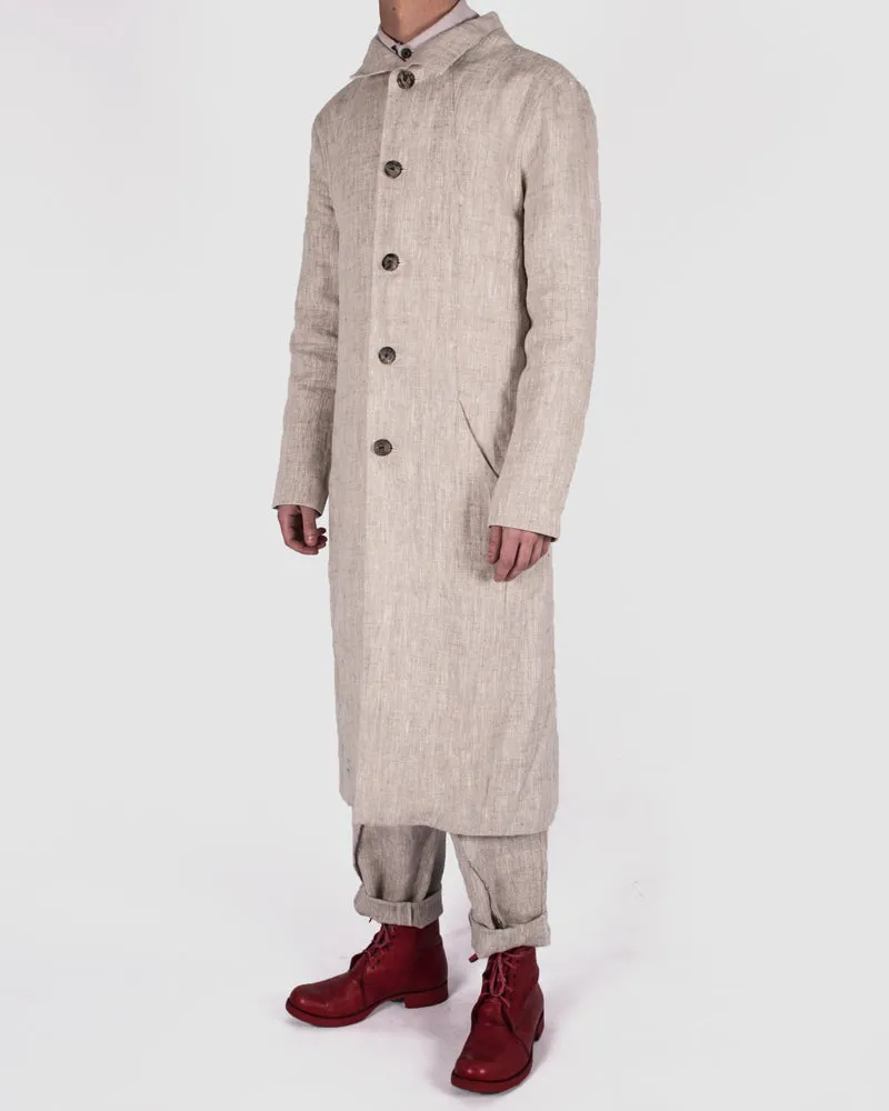 Larus long coat nature linen