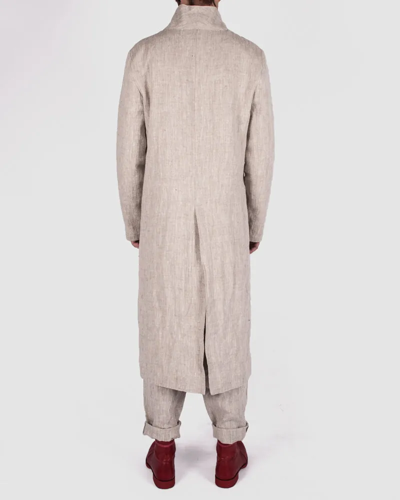 Larus long coat nature linen