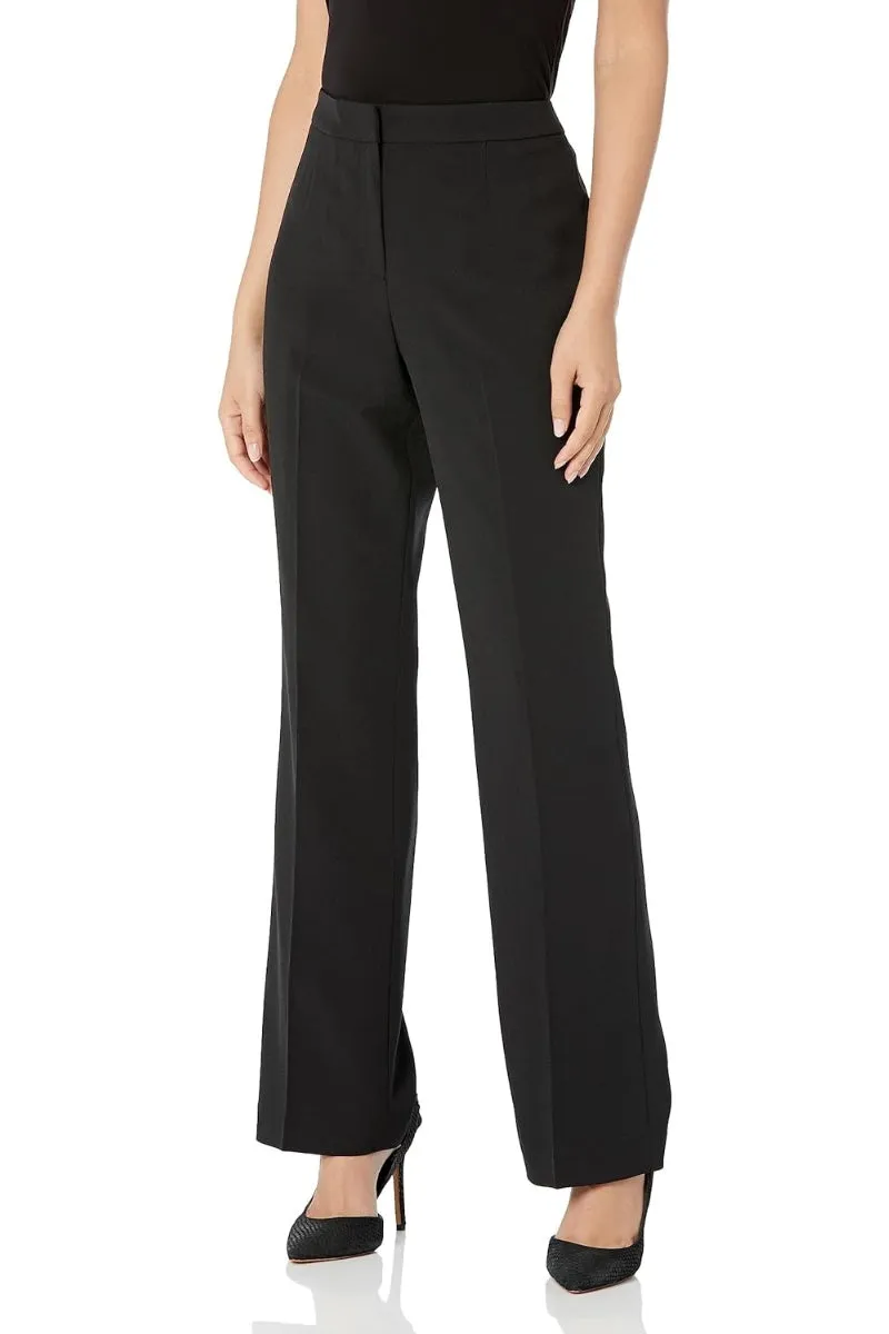 Le Suit Crepe One Button Seamed Jacket & Slim Pant (Plus Size)