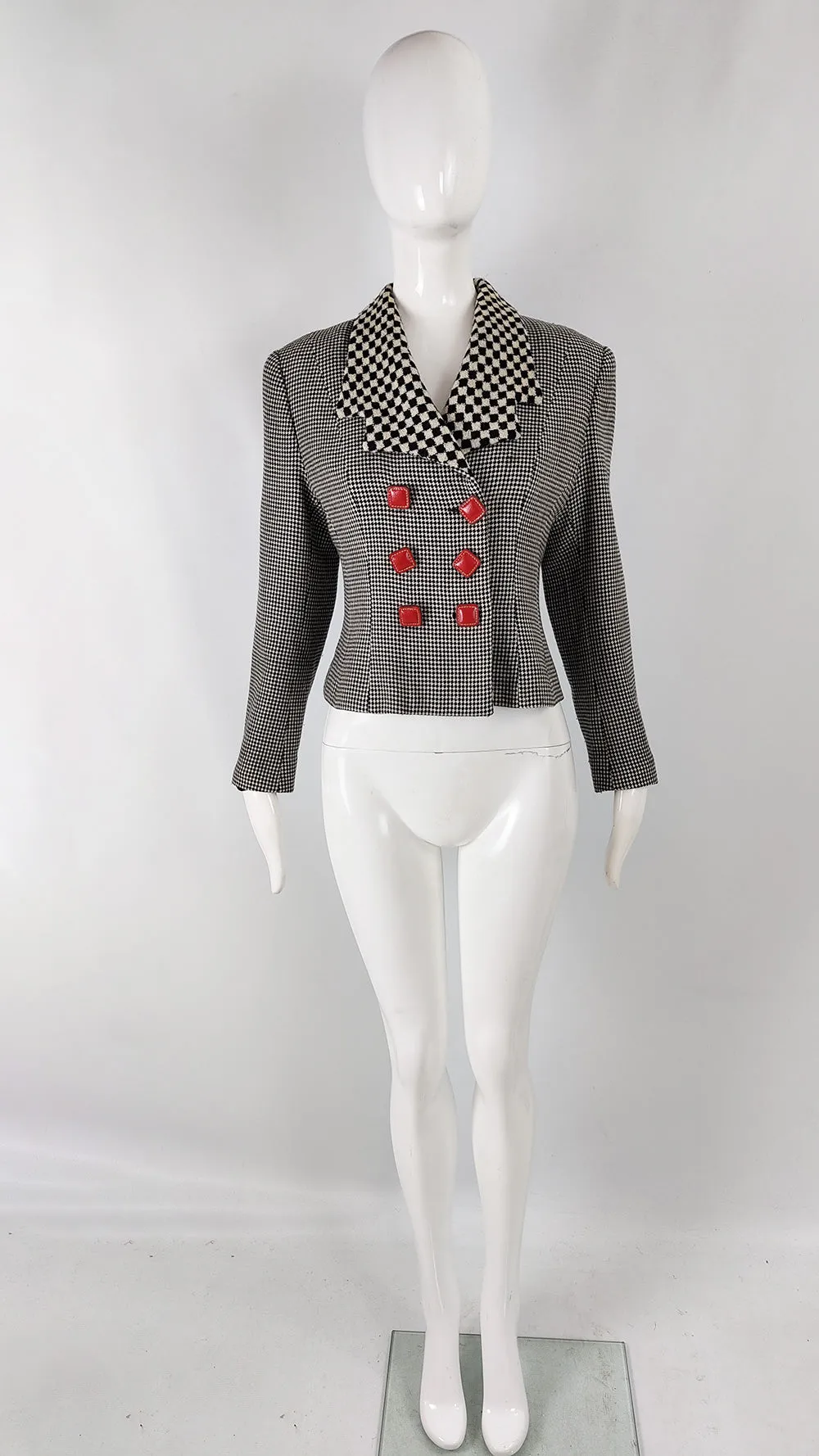 Lolita Lempicka Vintage Wool Check Tailored Jacket