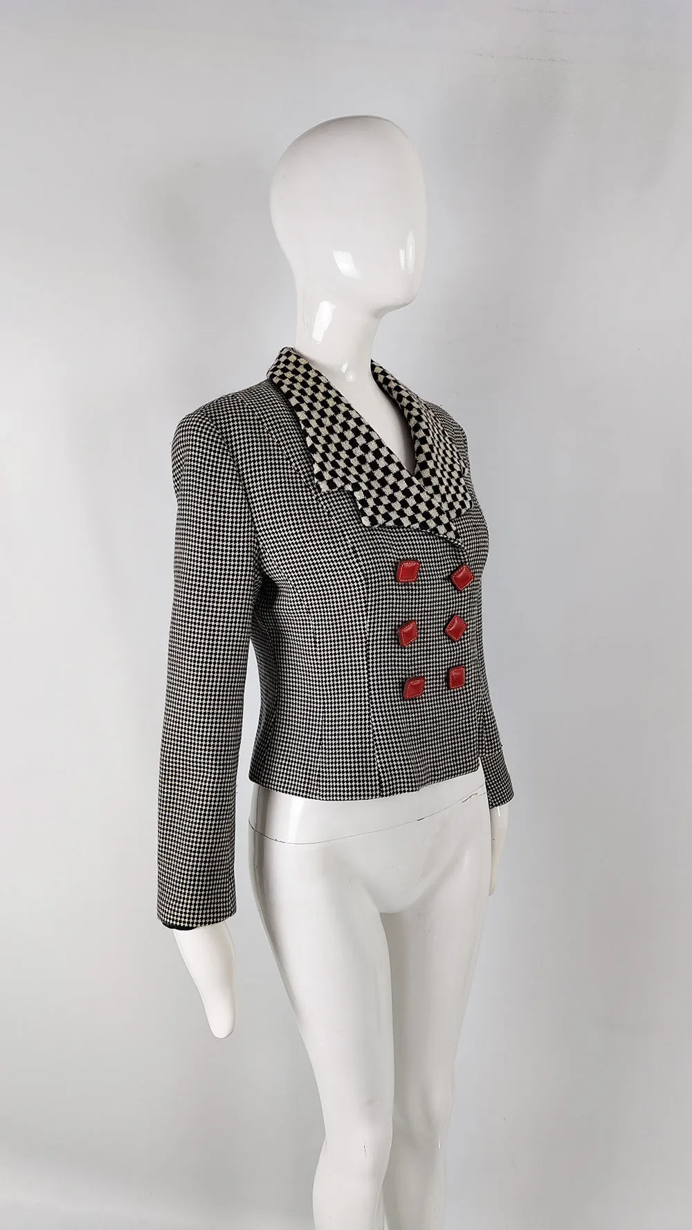 Lolita Lempicka Vintage Wool Check Tailored Jacket