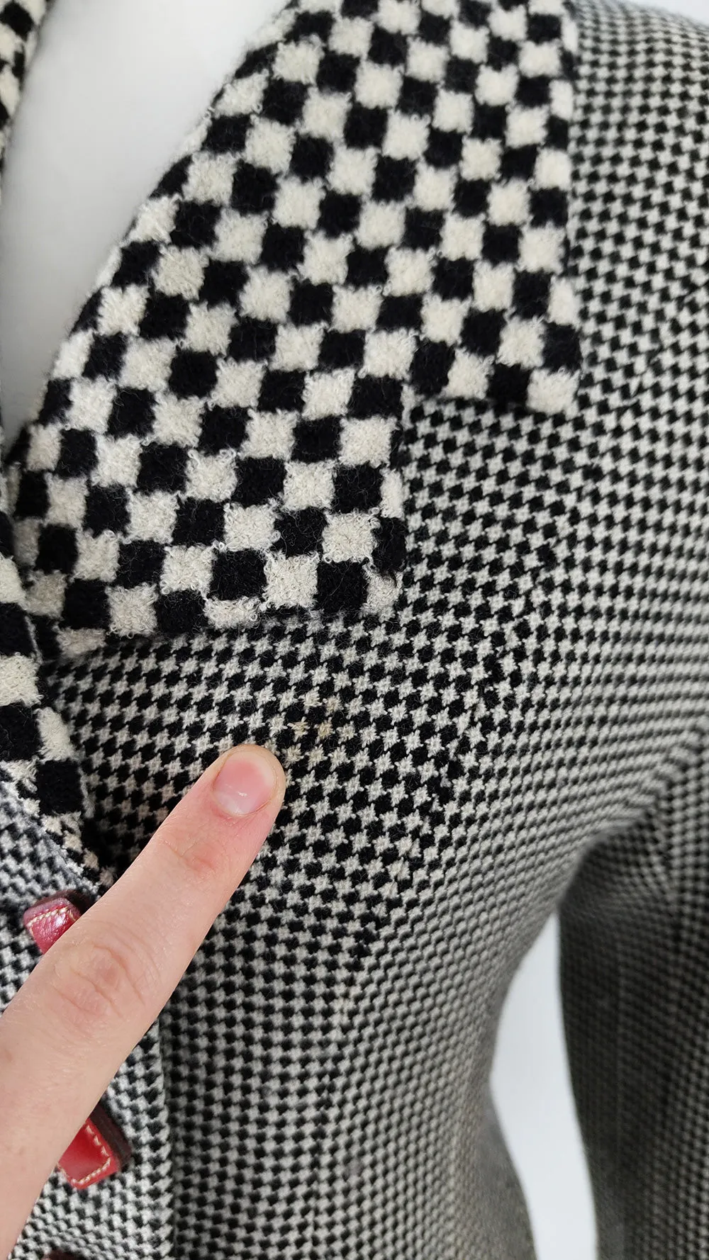 Lolita Lempicka Vintage Wool Check Tailored Jacket