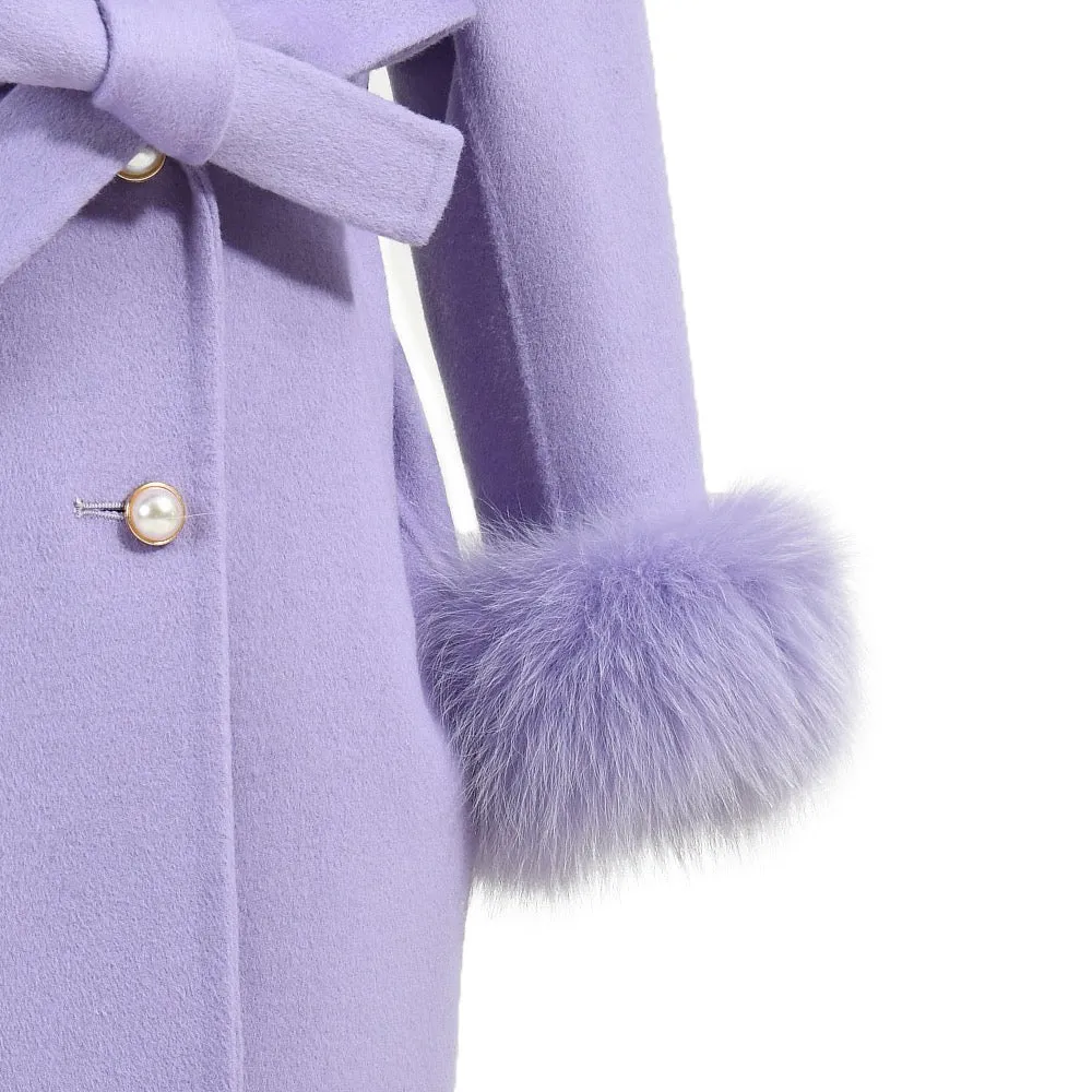 London Lilac Cashmere Kids Coat