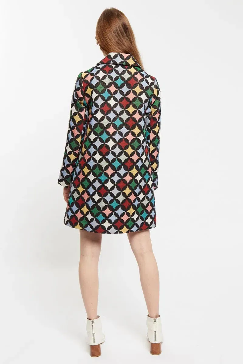 Louche Dryden 60’s Circles Jacquard Mini Coat