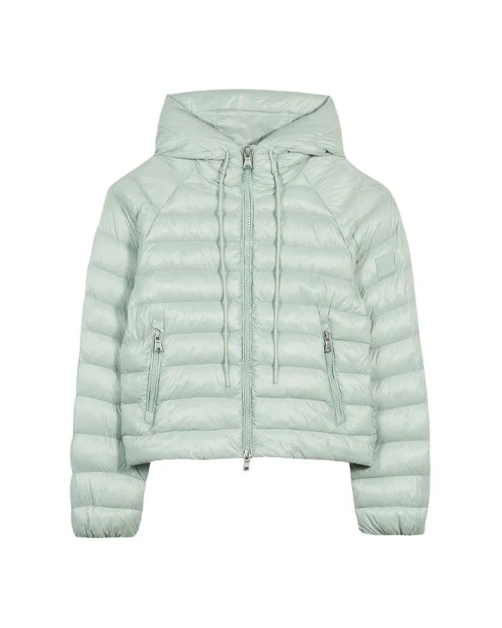 Luisa Cerano Hooded Spring Weight Puffer Coat