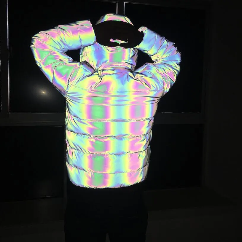 Men Reflective Bubble Jacket