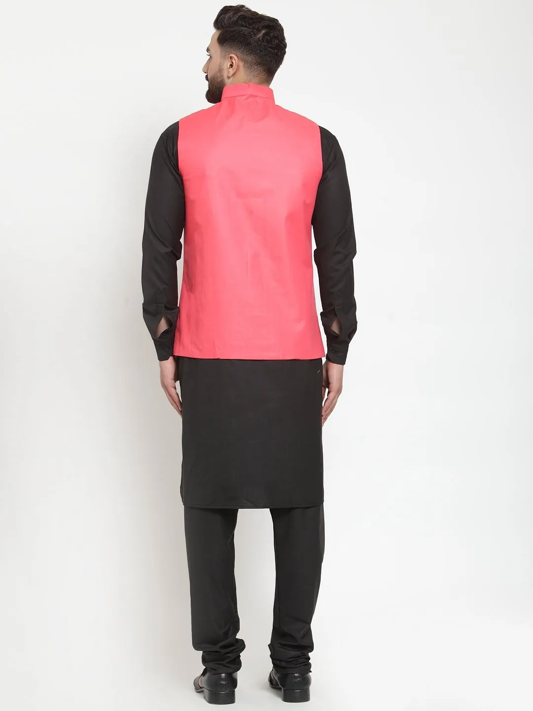 Men's Solid Kurta Waist Coat  with Churidar - Virat Fashions