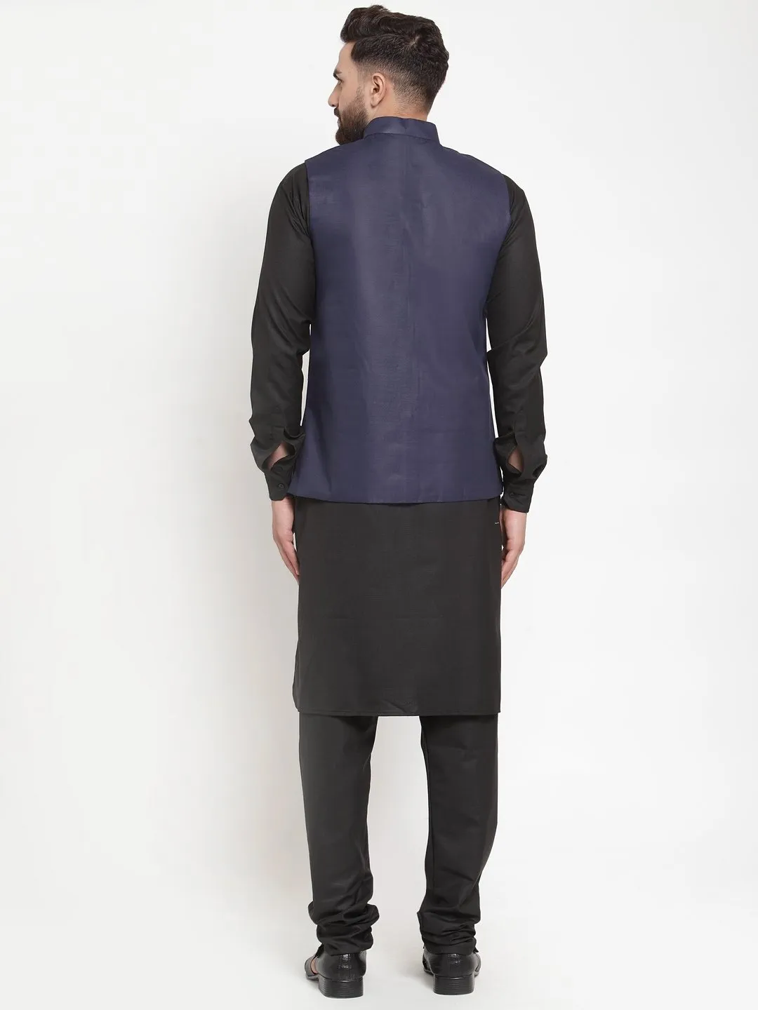 Men's Solid Kurta Waist Coat  with Churidar - Virat Fashions