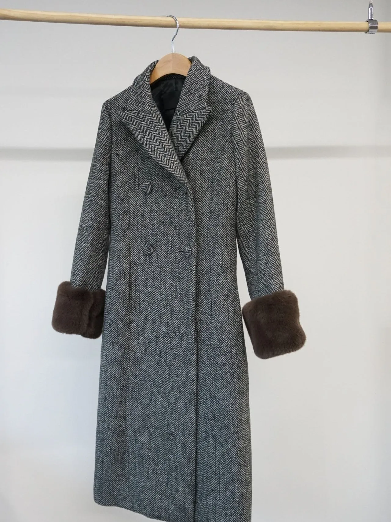 MIDI HERRINGBONE COAT