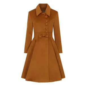 Ochre Vintage Inspired Classic Double Breasted Swing Coat