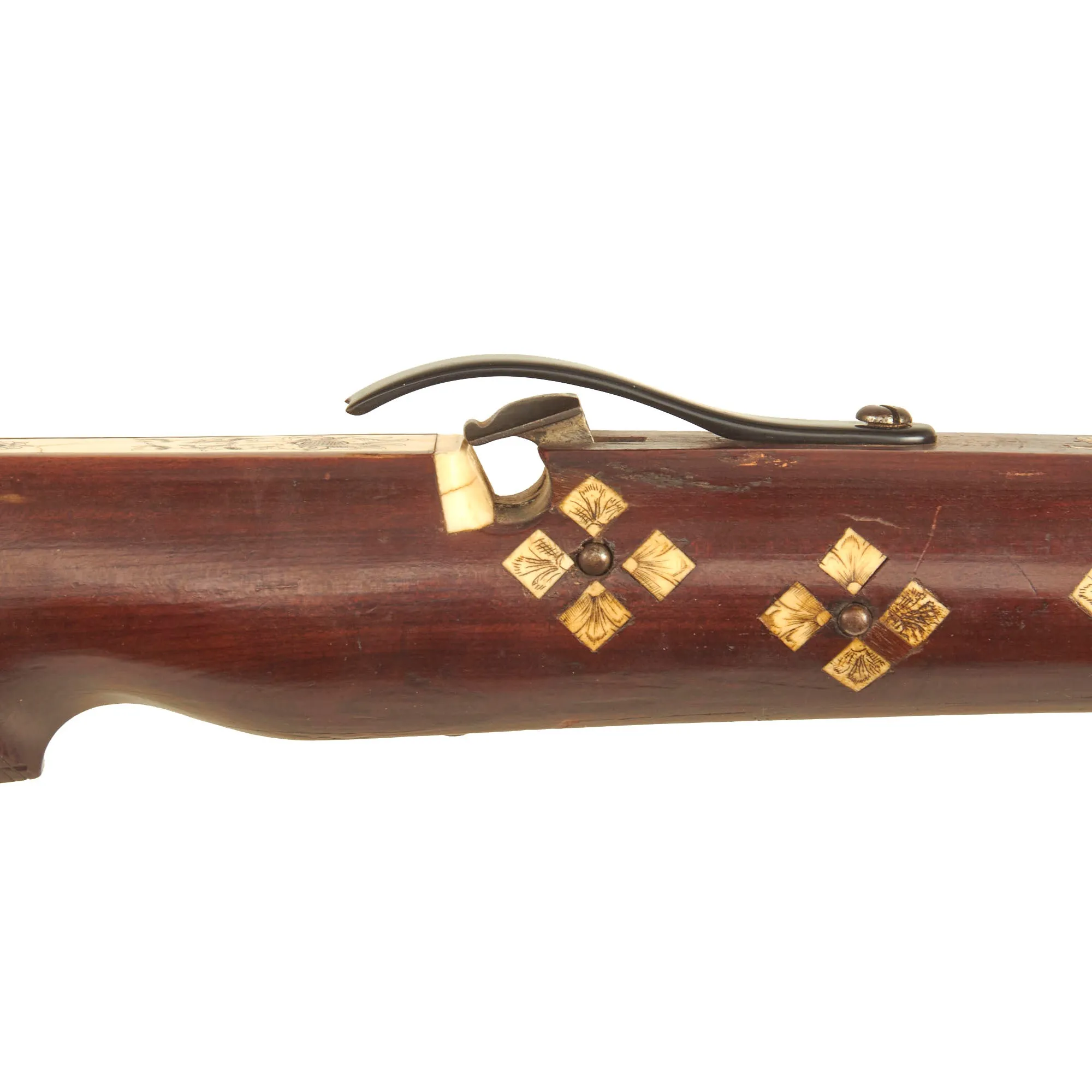 Original German 17th Century Canton of Thurgau Horn Inlaid Crossbow