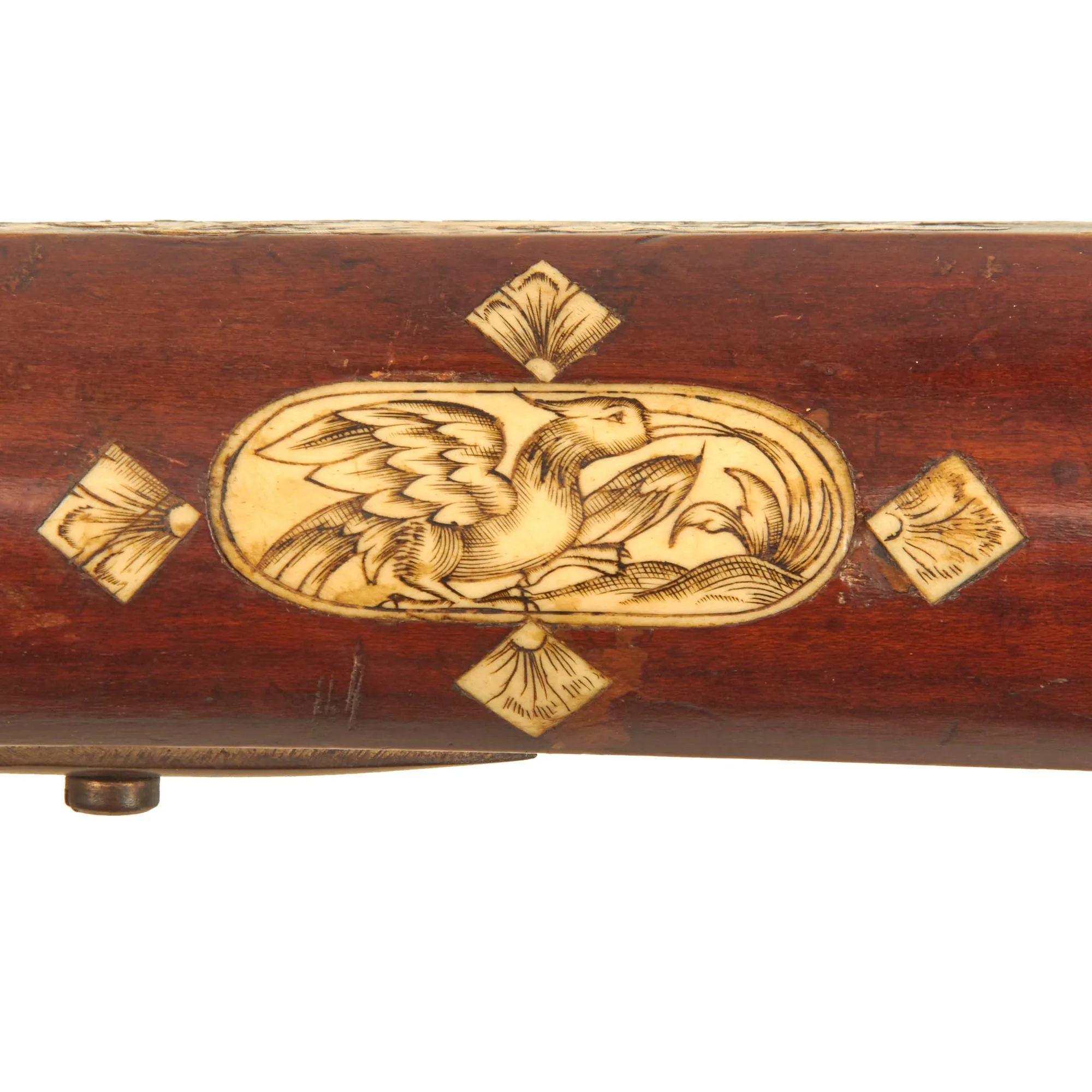 Original German 17th Century Canton of Thurgau Horn Inlaid Crossbow