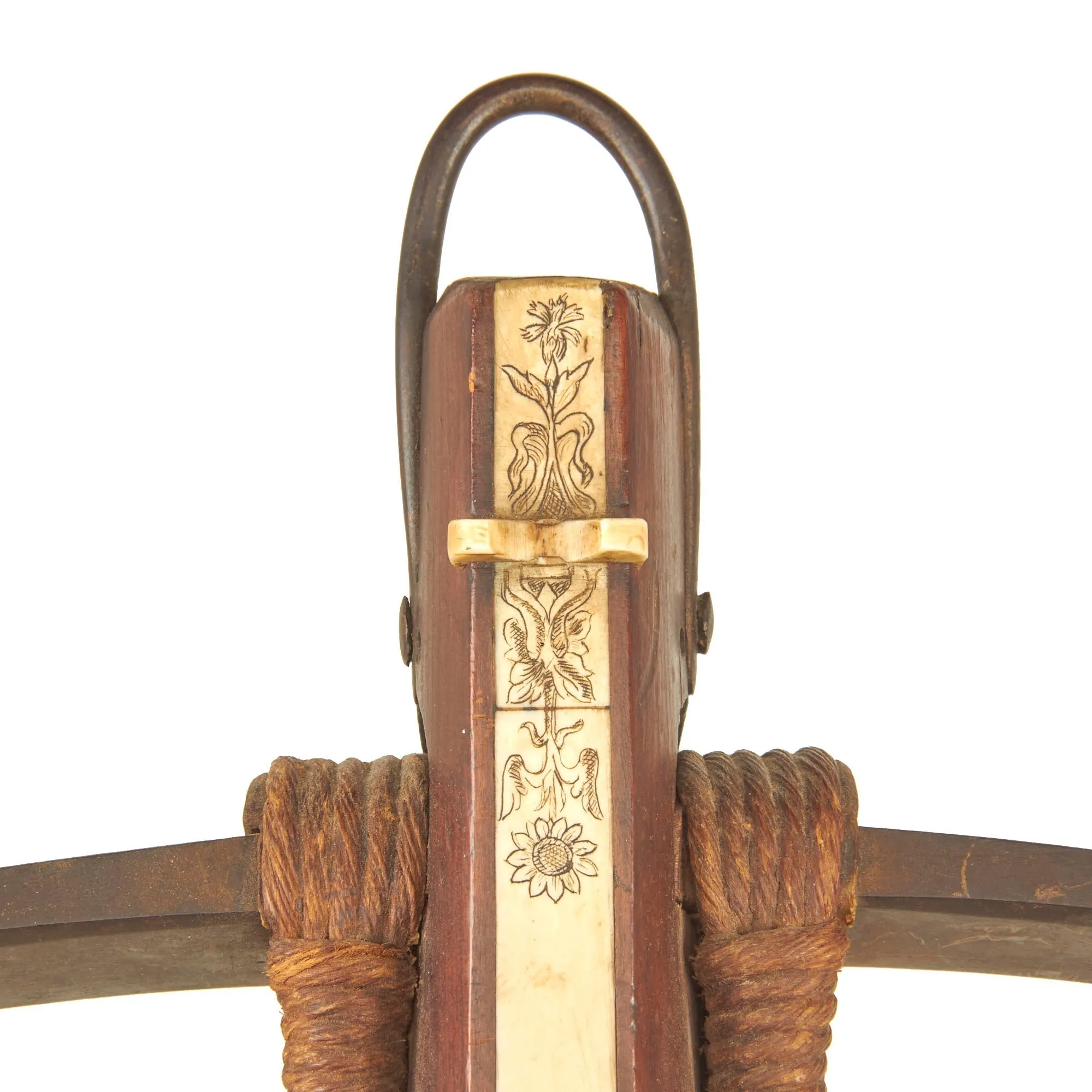 Original German 17th Century Canton of Thurgau Horn Inlaid Crossbow