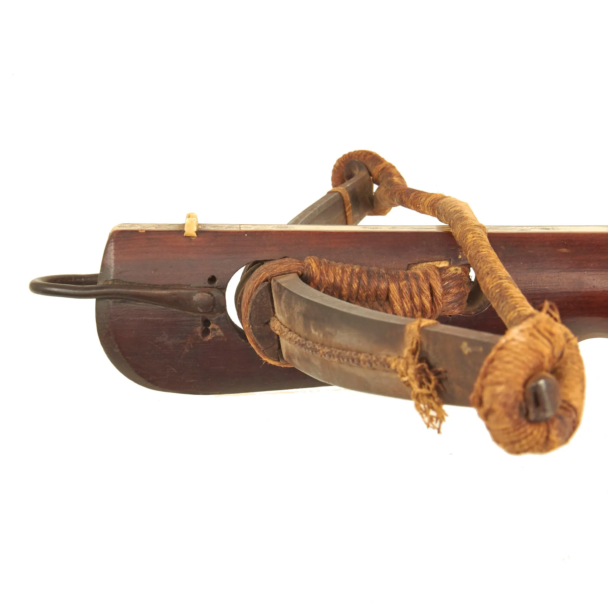 Original German 17th Century Canton of Thurgau Horn Inlaid Crossbow