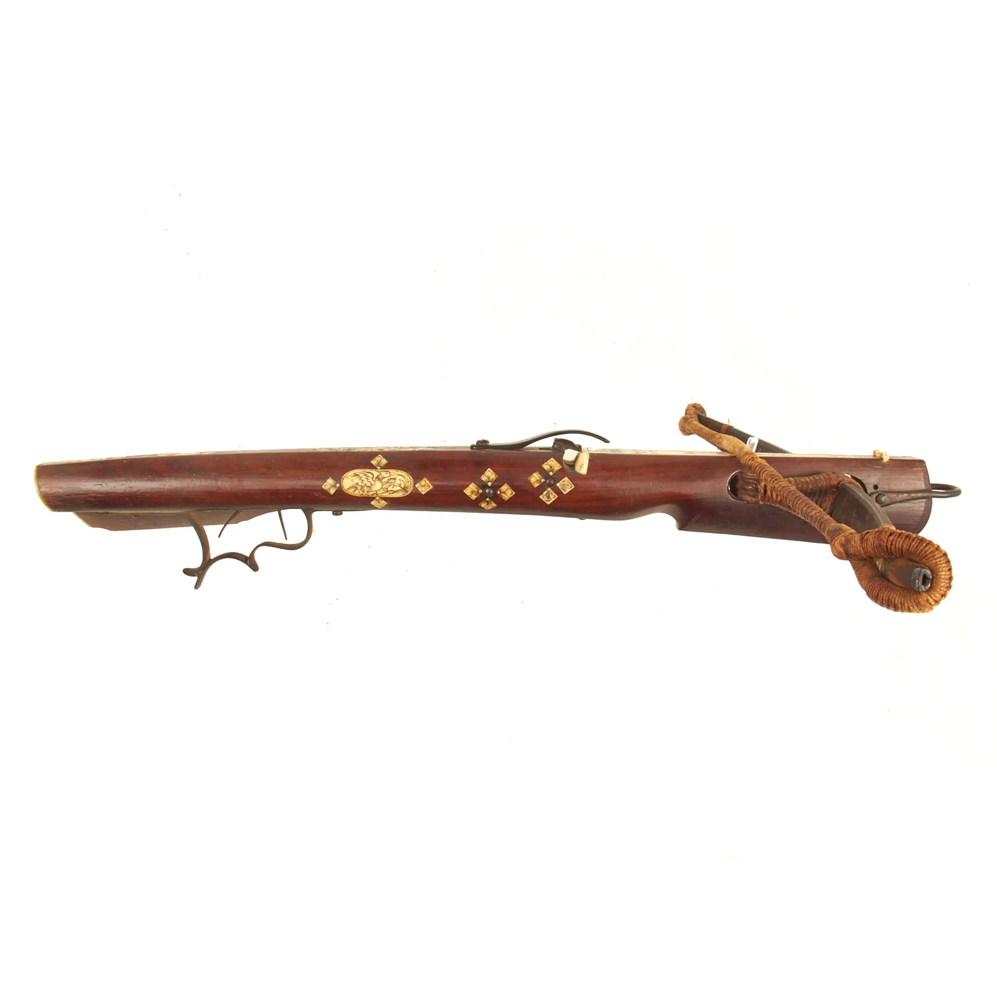 Original German 17th Century Canton of Thurgau Horn Inlaid Crossbow