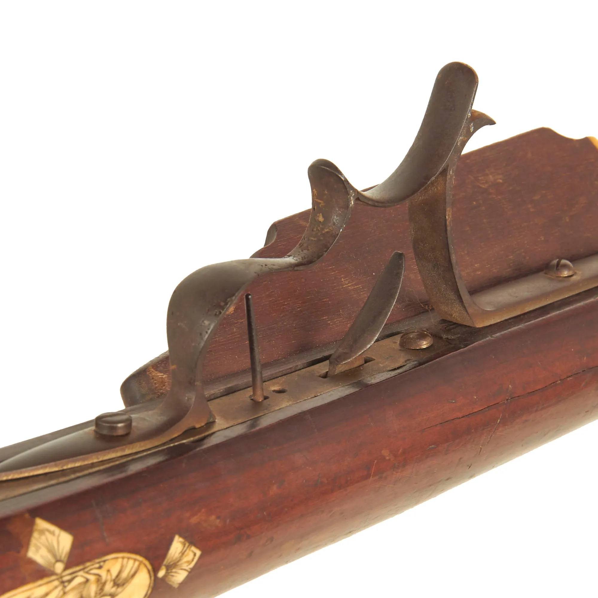 Original German 17th Century Canton of Thurgau Horn Inlaid Crossbow