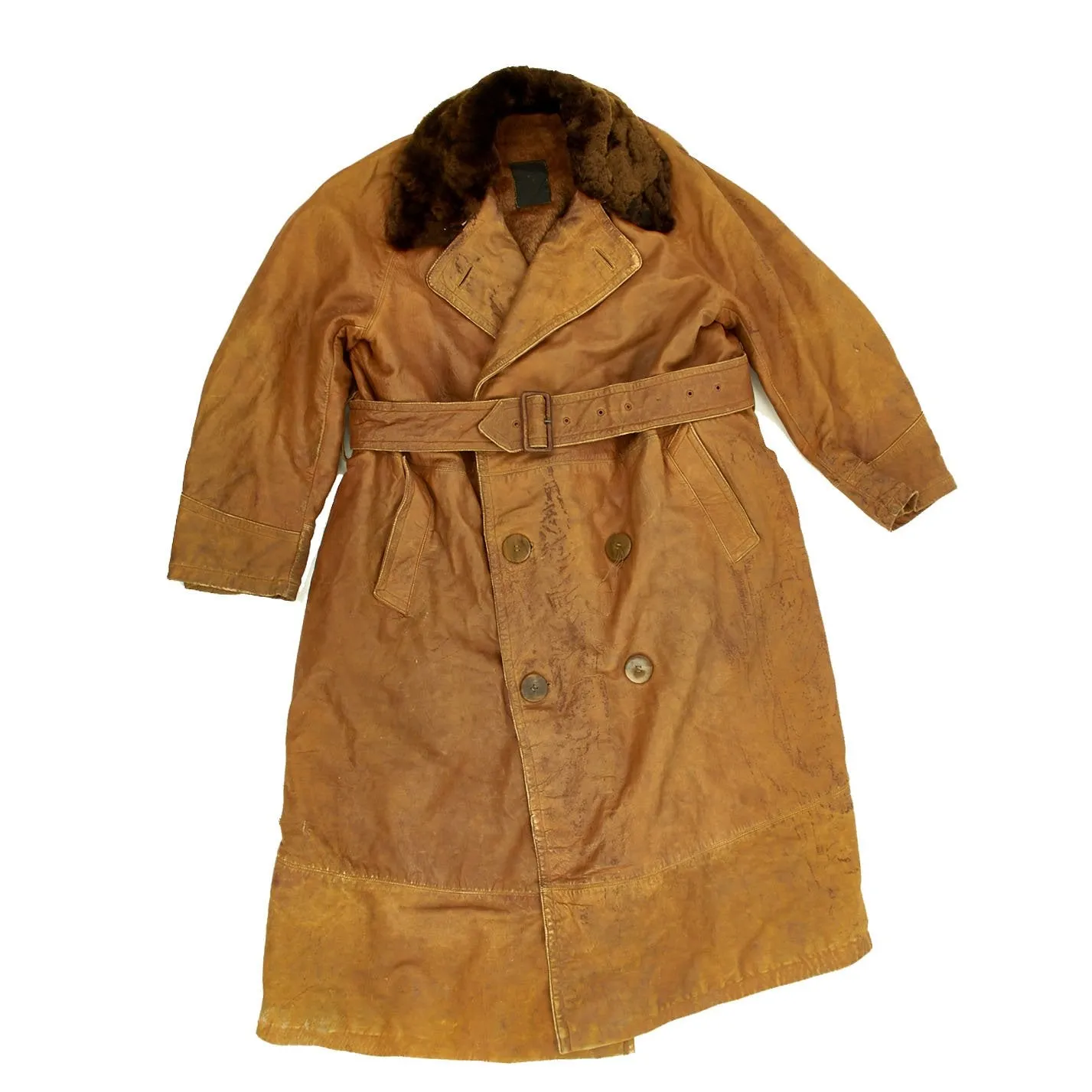 Original U.S. WWI Pilot Aviator Leather Flying Coat