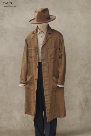 Over Dyed Heavy Linen Wilson Coat - M