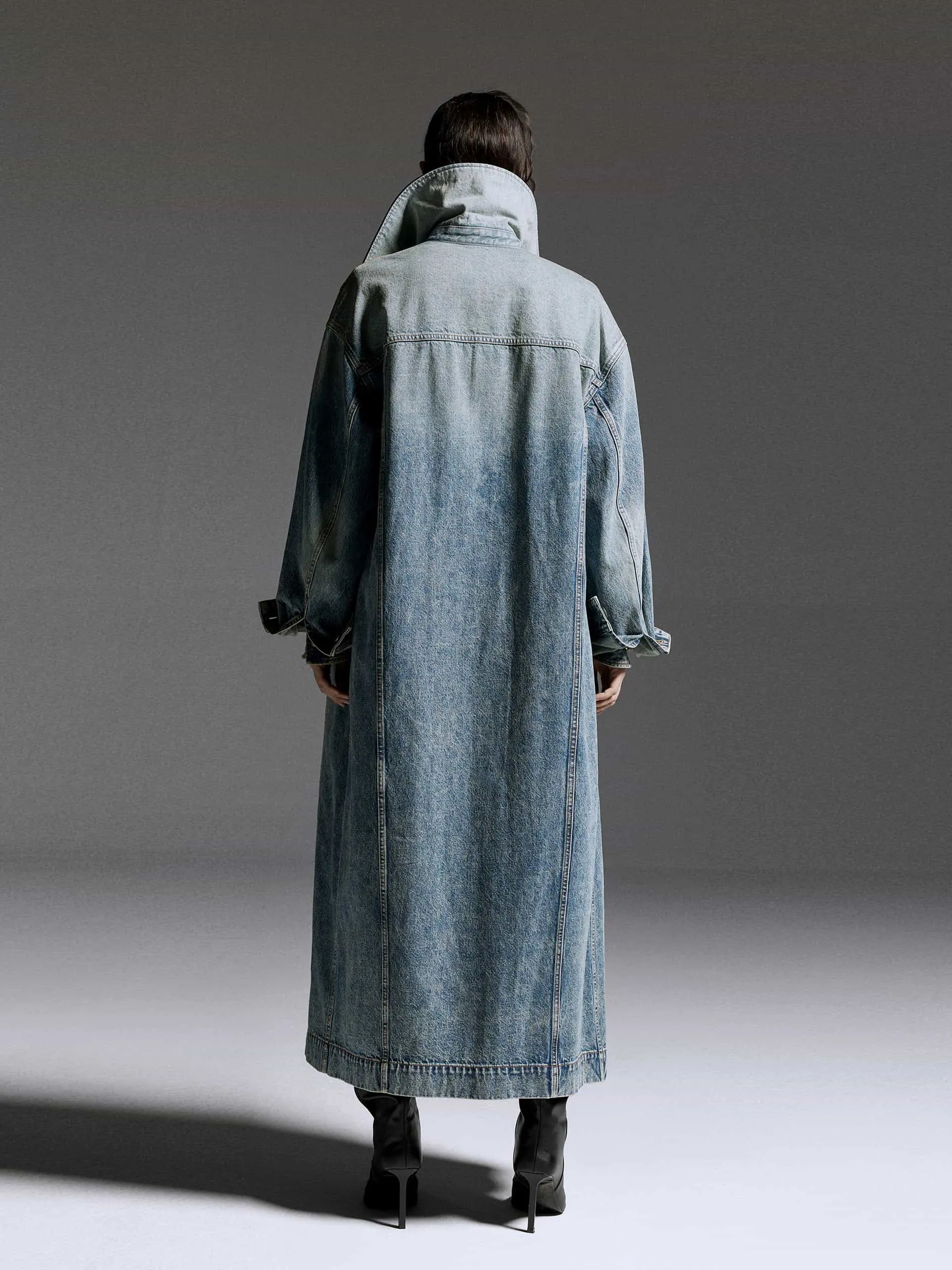 Oversized Longline Denim Coat