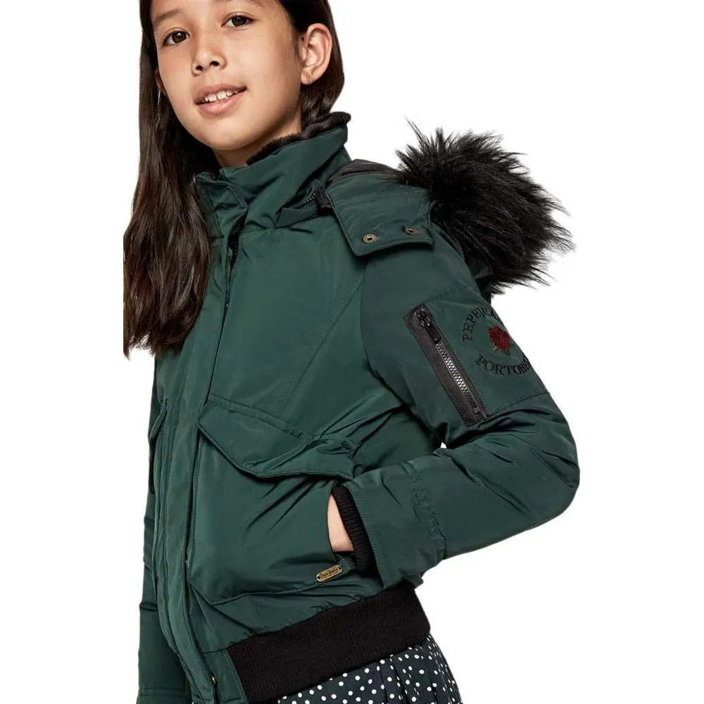 Pepe Jeans Girls Ariadna Jacket in Green