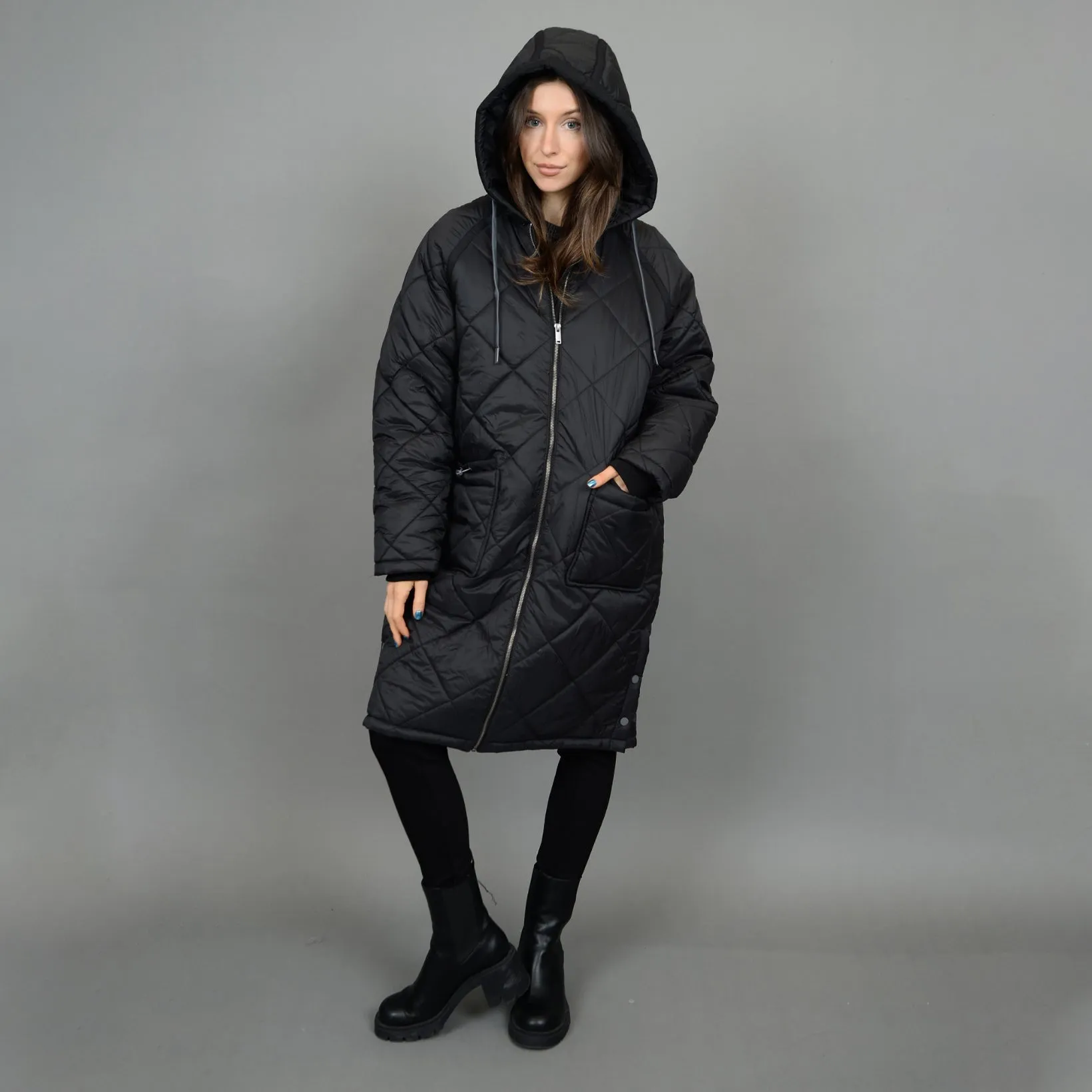 Optimized Title: RD Style Womens Black Long Hooded Loba Coat – Stylish, Warm & Versatile Outerwear