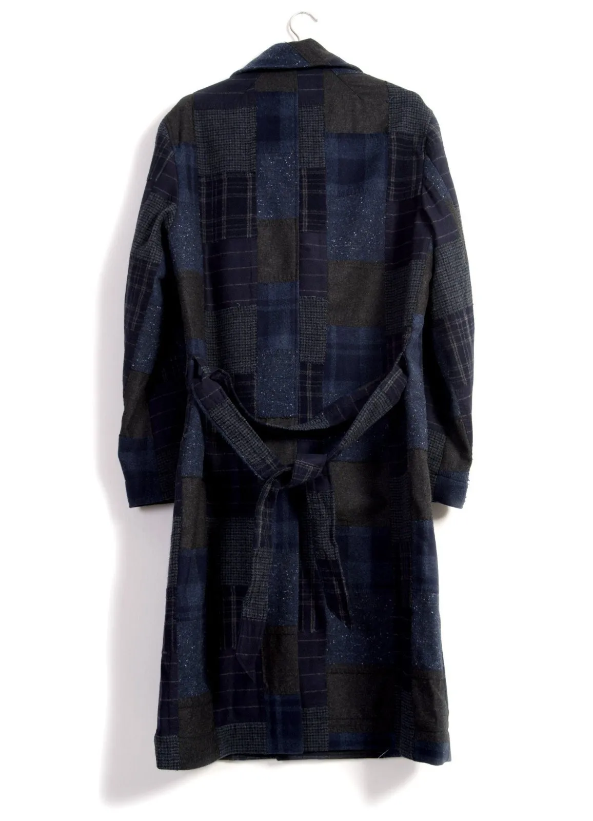 ROB | Long Shawl Collar Coat | Patchwork