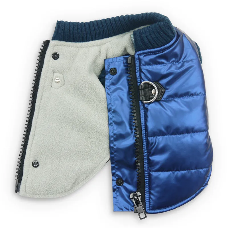 Runner Dog Coat Metallic Blue