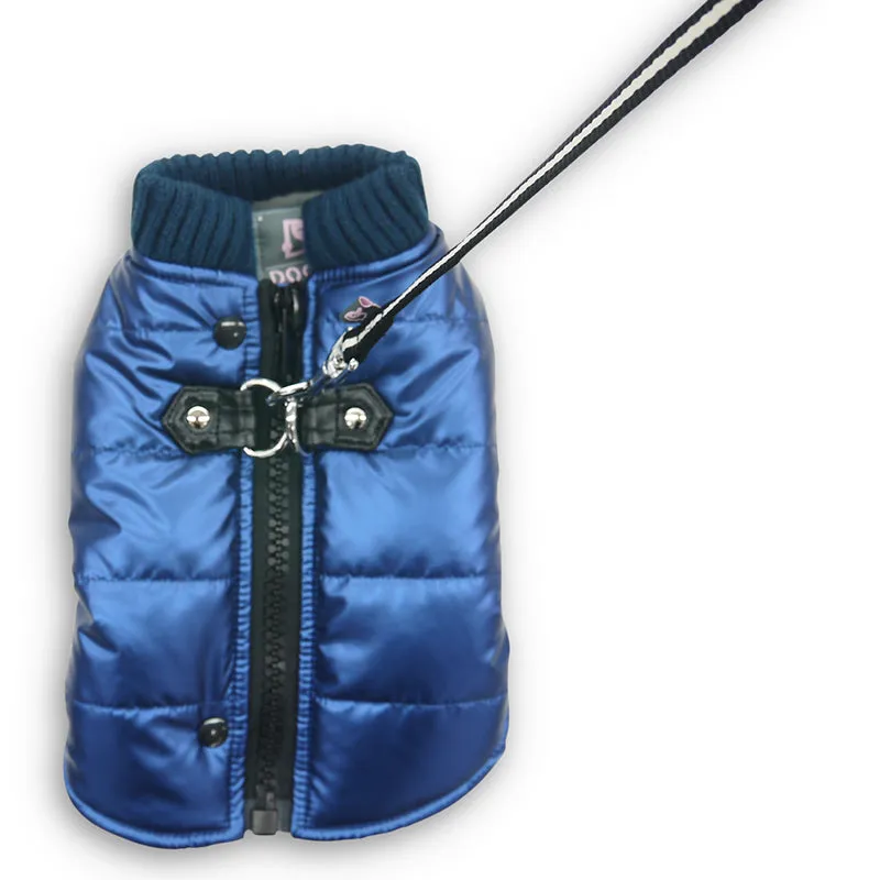 Runner Dog Coat Metallic Blue