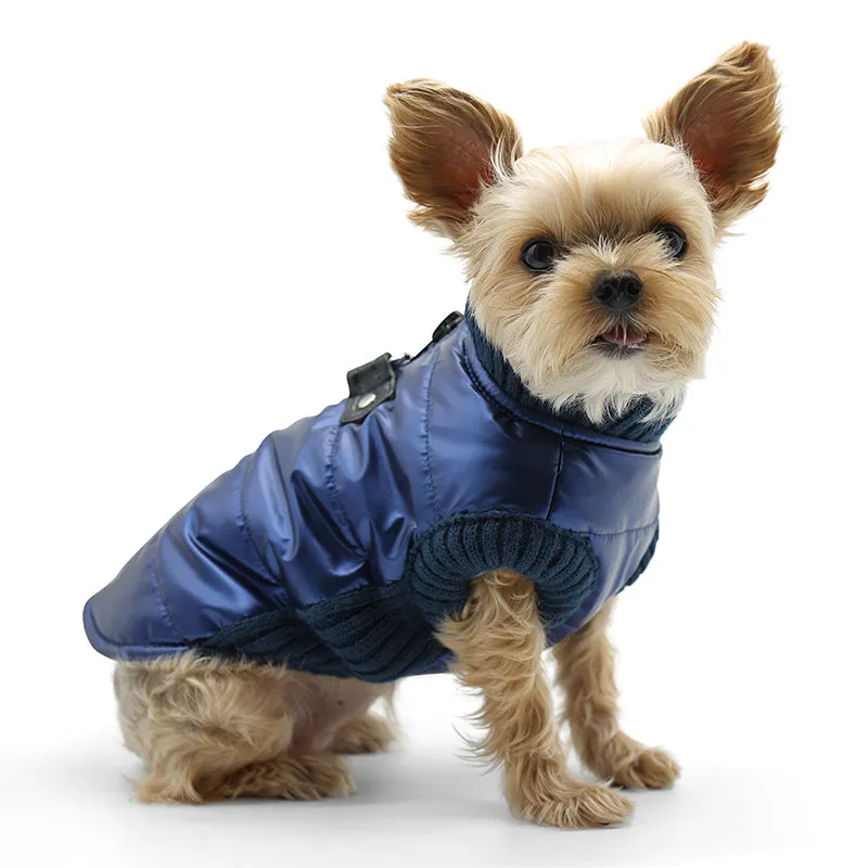 Runner Dog Coat Metallic Blue