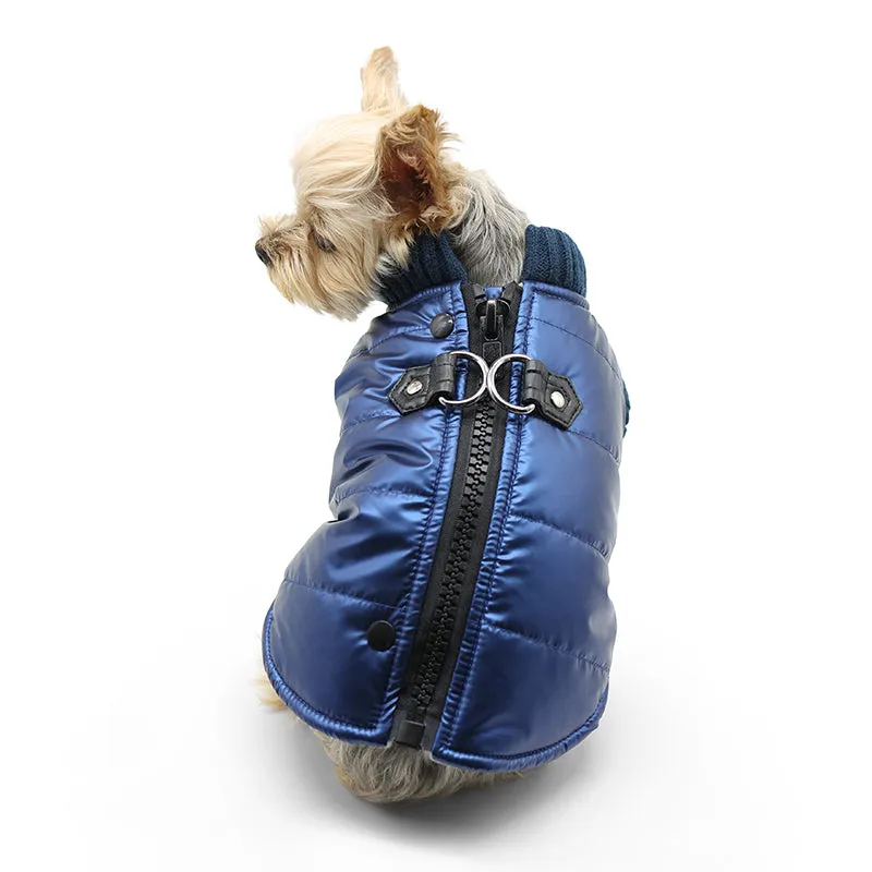 Runner Dog Coat Metallic Blue