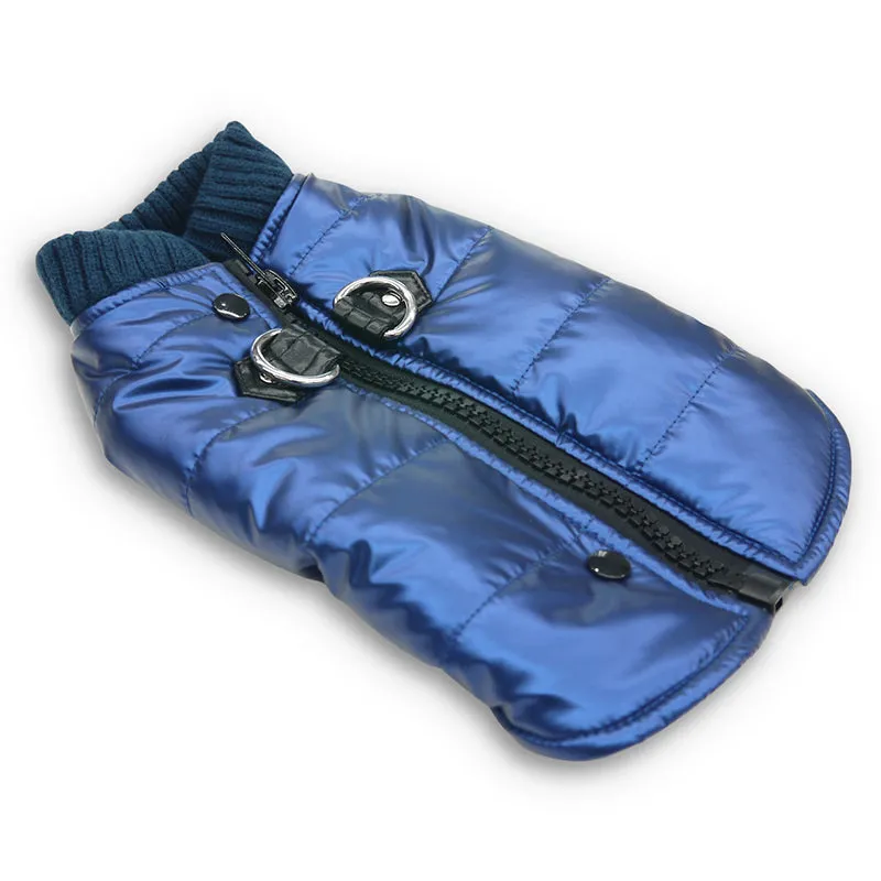 Runner Dog Coat Metallic Blue