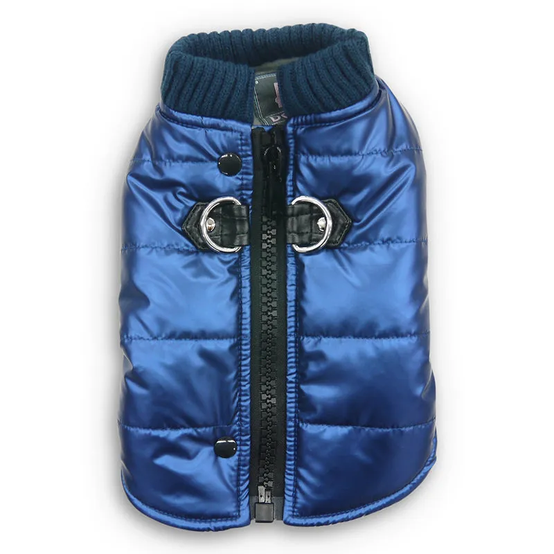 Runner Dog Coat Metallic Blue