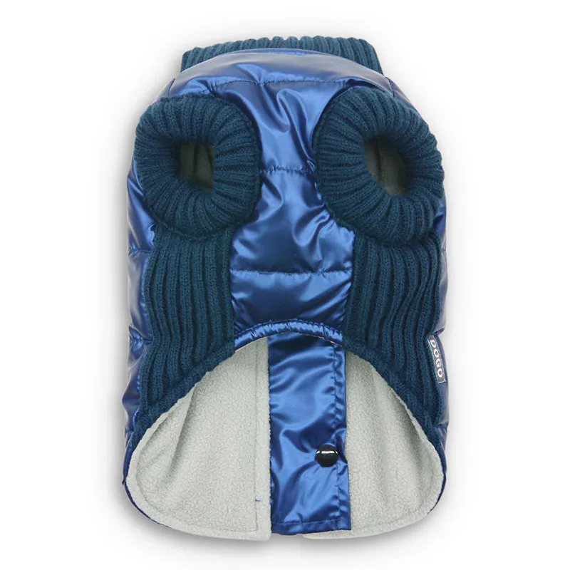 Runner Dog Coat Metallic Blue