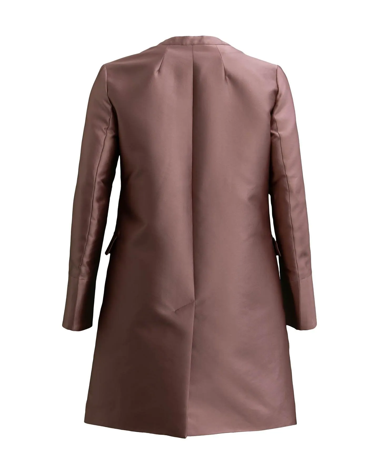 Shiny Silk Blend Coat