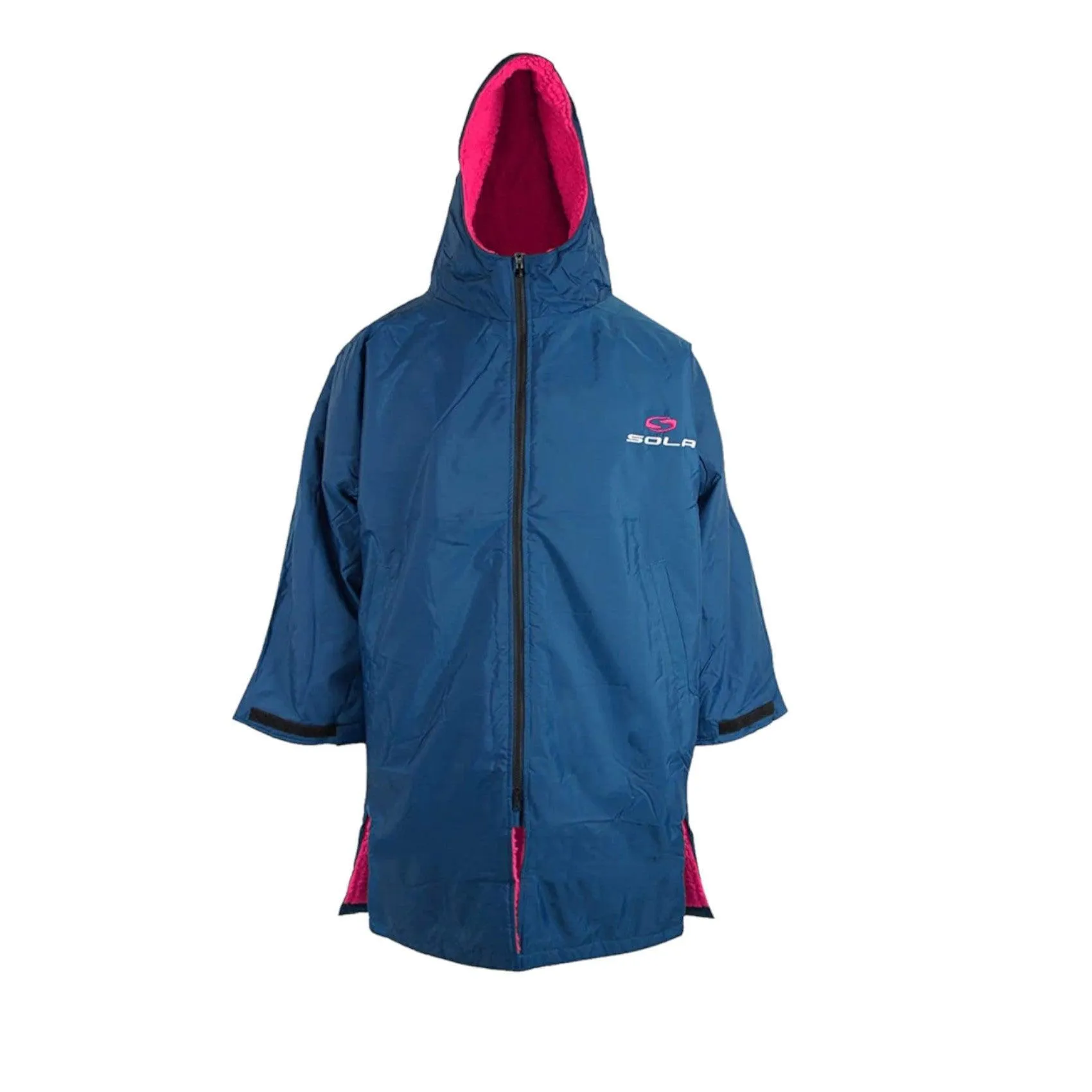 Sola Waterproof Dry Changing Robe Coat Blue/Pink