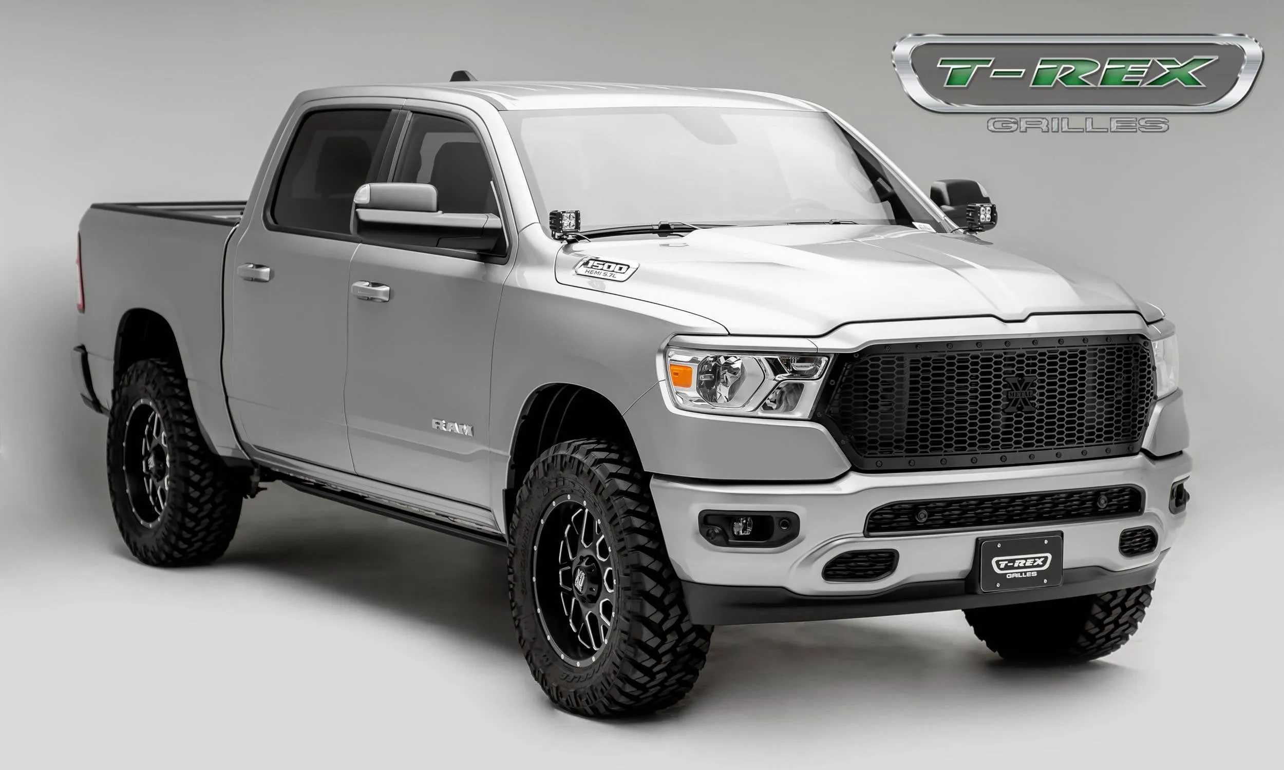 T-REX Stealth Laser X 1 Piece Grilles - Powdercoat - 2019 Ram 1500