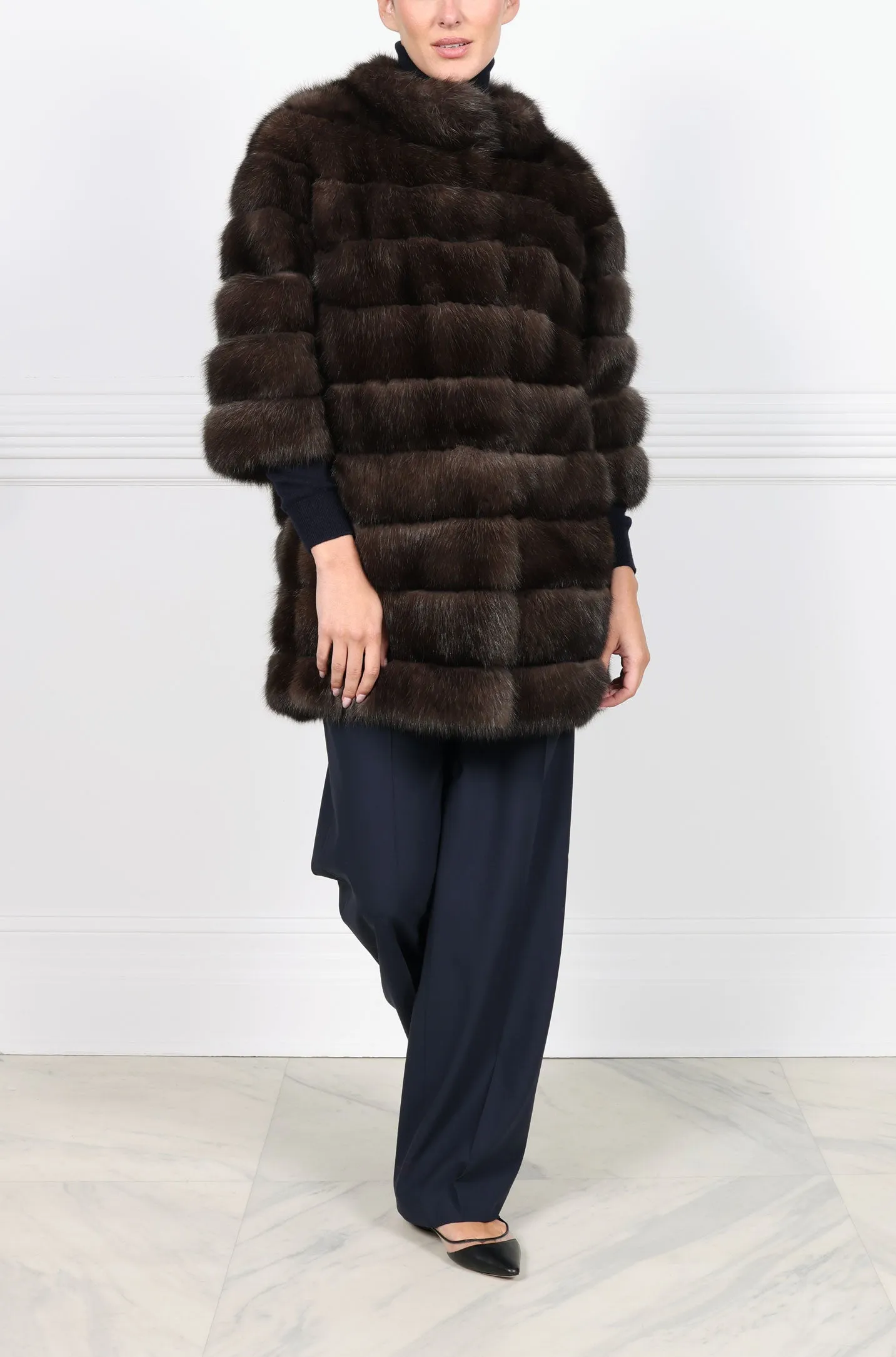 The Blake Horizontal Sable Coat