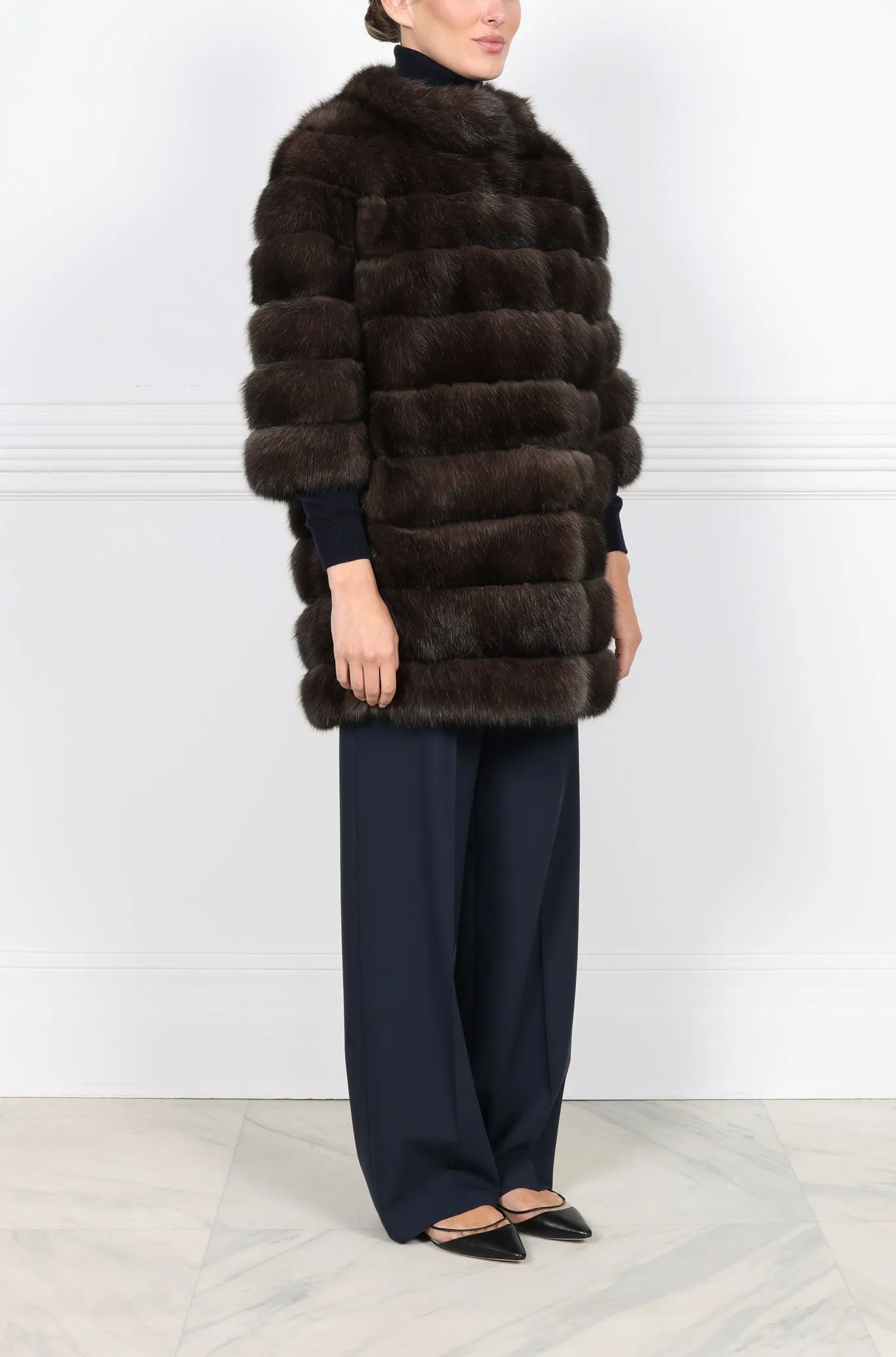 The Blake Horizontal Sable Coat