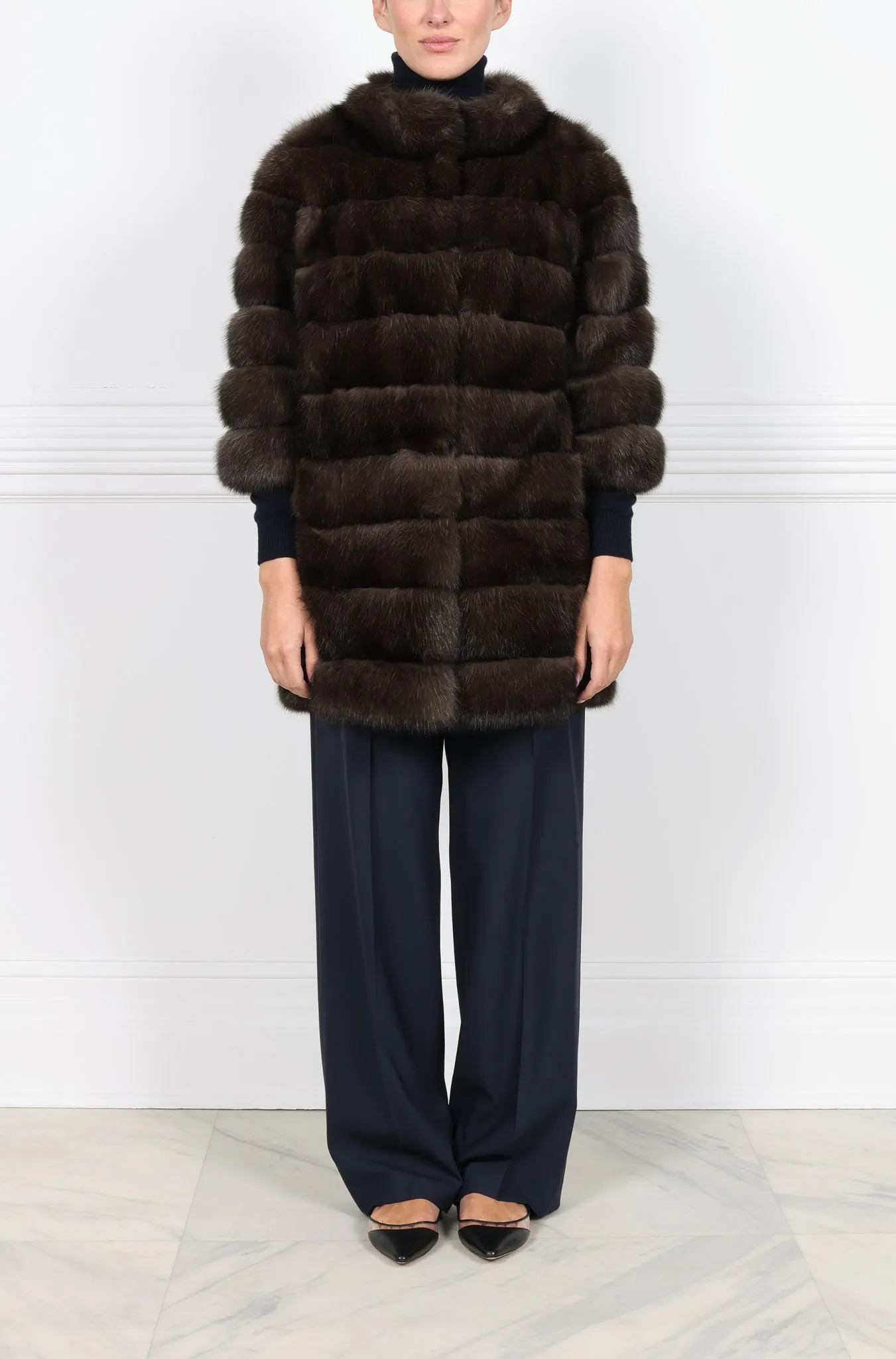 The Blake Horizontal Sable Coat