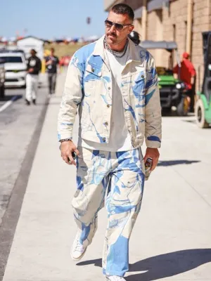 Travis Kelce Denim Suit