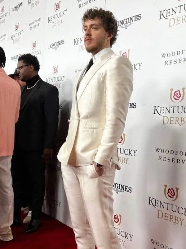 US Rapper Jack Harlow White Suit